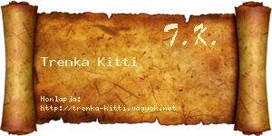 Trenka Kitti névjegykártya